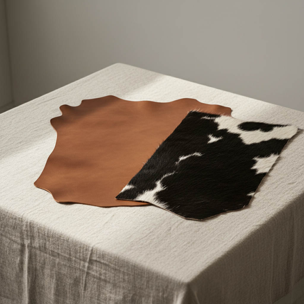 Premium Leather Sheets – Cream Background