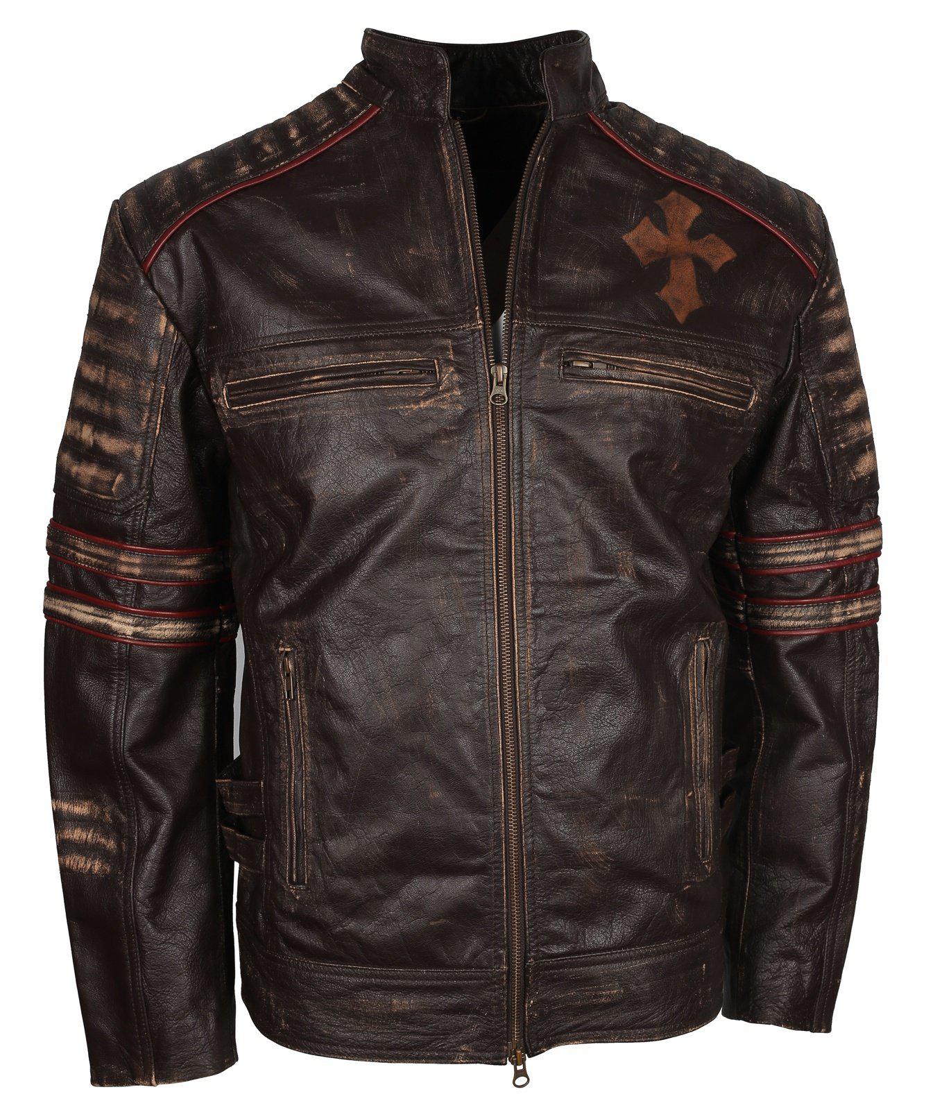 Men's Biker Gothic Leather Jacket