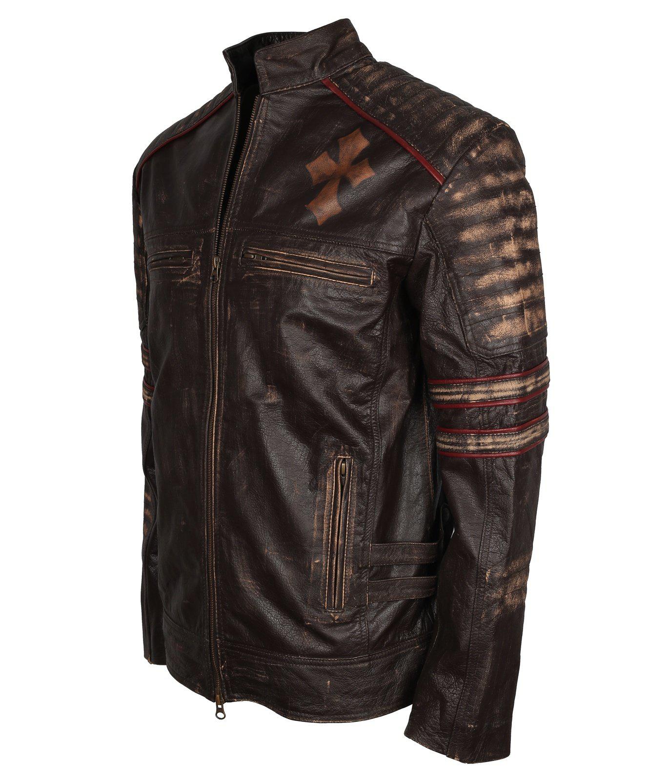 Men's Biker Gothic Leather Jacket