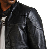 Men's Biker Black Leather Jacket