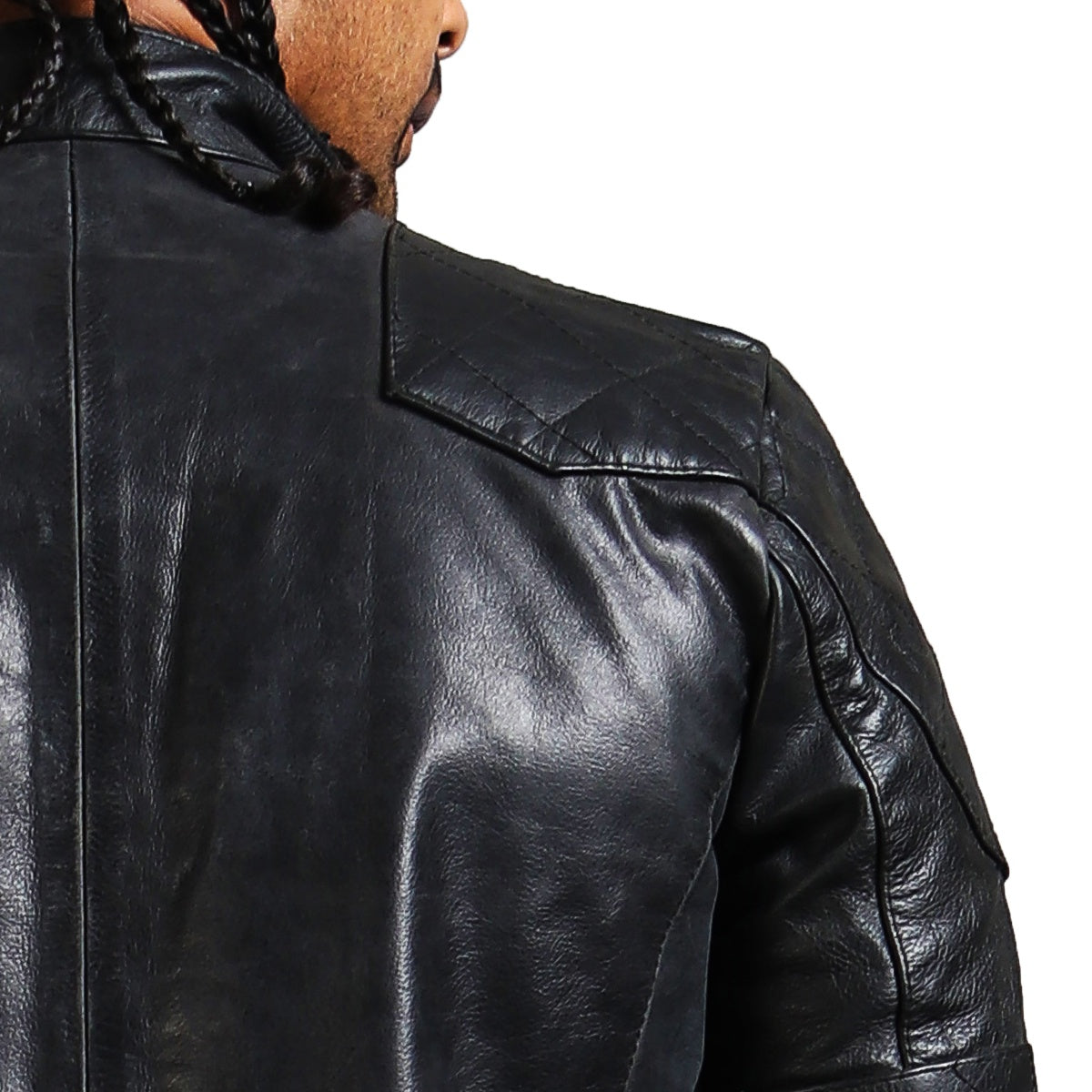 Men's Biker Black Leather Jacket