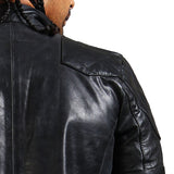 Men's Biker Black Leather Jacket