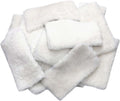 Sheep Shearling Leather Remnants 10x5, showing 10x5 wool fur scrap bundle