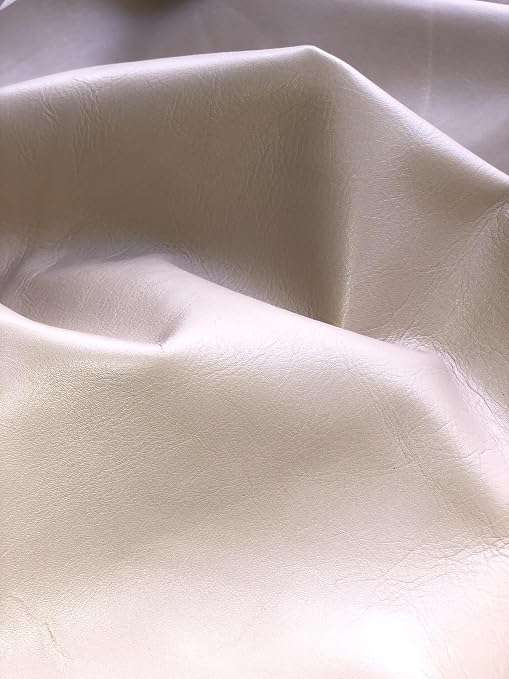 Beige Top Grain Cowhide Upholstery Hide, showing usable surface for furniture