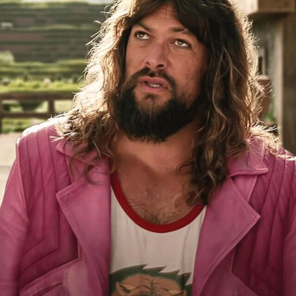 A Minecraft Movie Jason Momoa Pink Leather Jacket