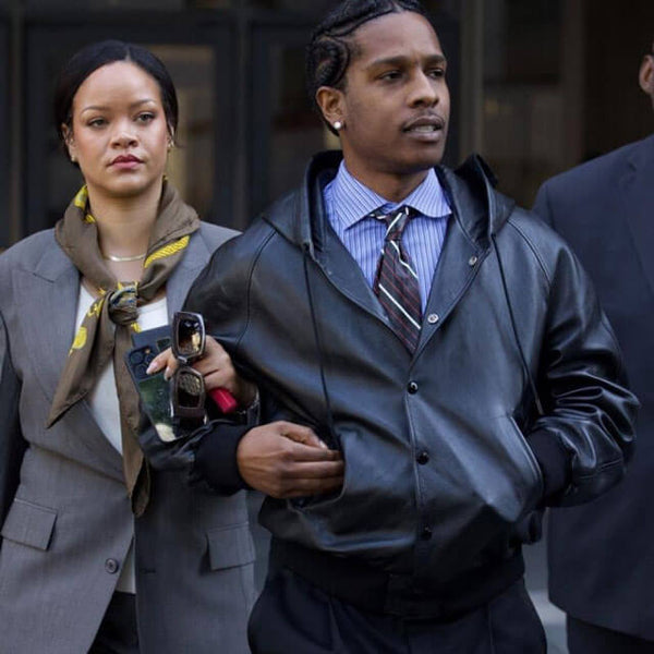 A$AP Rocky Hooded Leather Jacket
