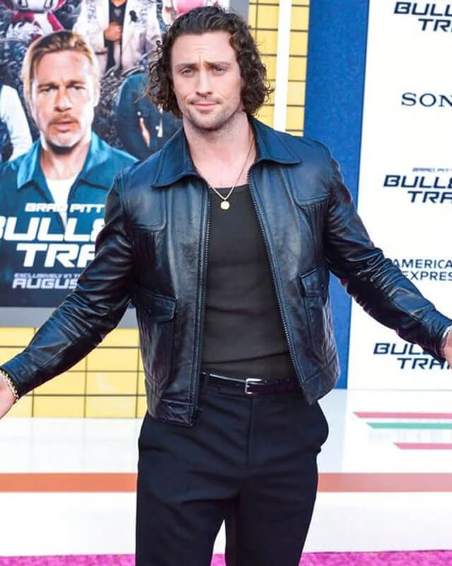 Aaron Taylor Johnson Leather Jacket