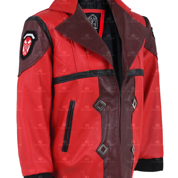 Arcane Vi LoL Red Cosplay Leather Jacket