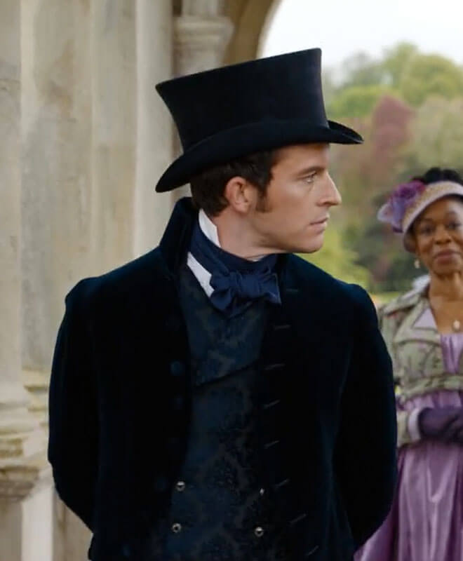 Anthony Bridgerton Blue Velvet Coat S02