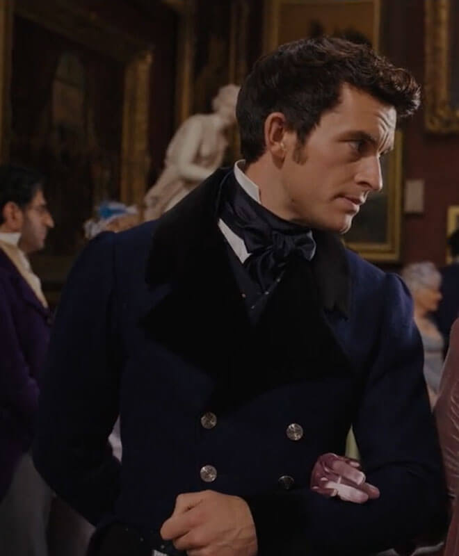 Anthony Bridgerton Blue Wool Tailcoat S02