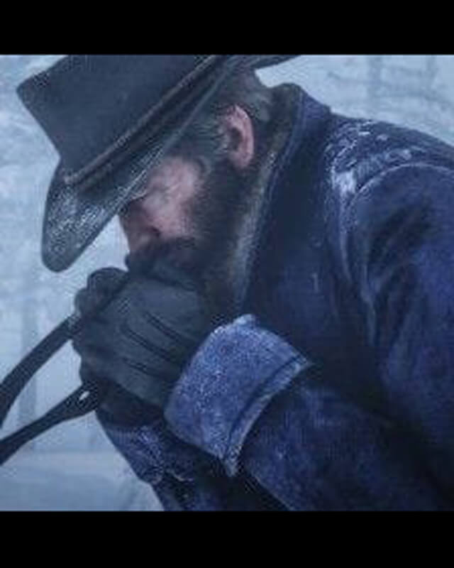 RDR Arthur Morgan Blue Shearling Coat