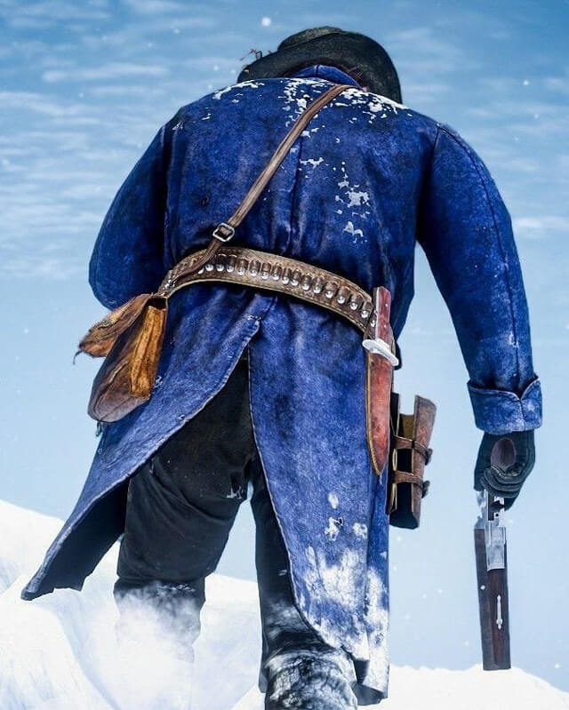 RDR Arthur Morgan Blue Shearling Coat