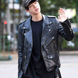 BTS Jin Biker Leather Jacket