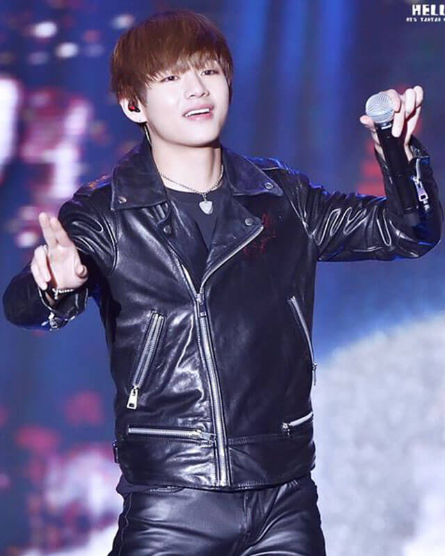 BTS Kim Taehyung Black Leather Jacket
