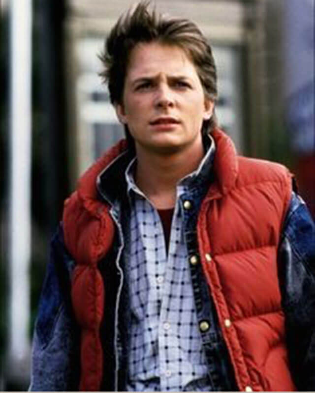 Back to The Future 2 Marty Red Puffer Vest