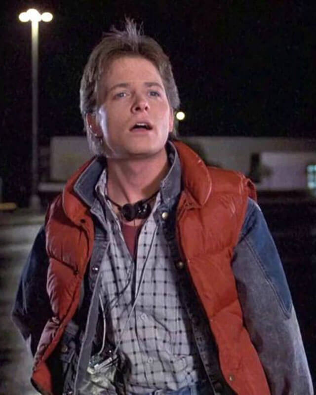 Back to The Future 2 Marty Red Puffer Vest
