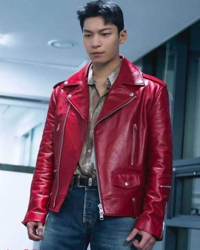 Bad and Crazy Wi Ha-joon Biker Leather Jacket