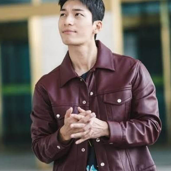 Wi Ha-joon Bad and Crazy Trucker Leather Jacket