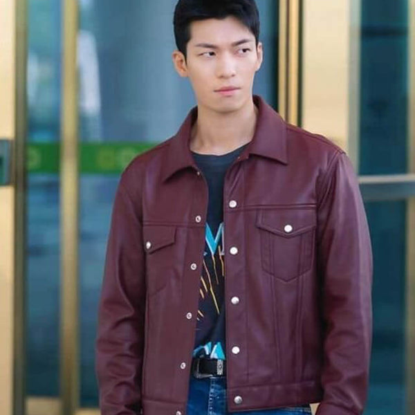 Wi Ha-joon Bad and Crazy Trucker Leather Jacket