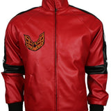 Men's Red Smokey The Bandit Out Genuine Leather Bomber Jacket