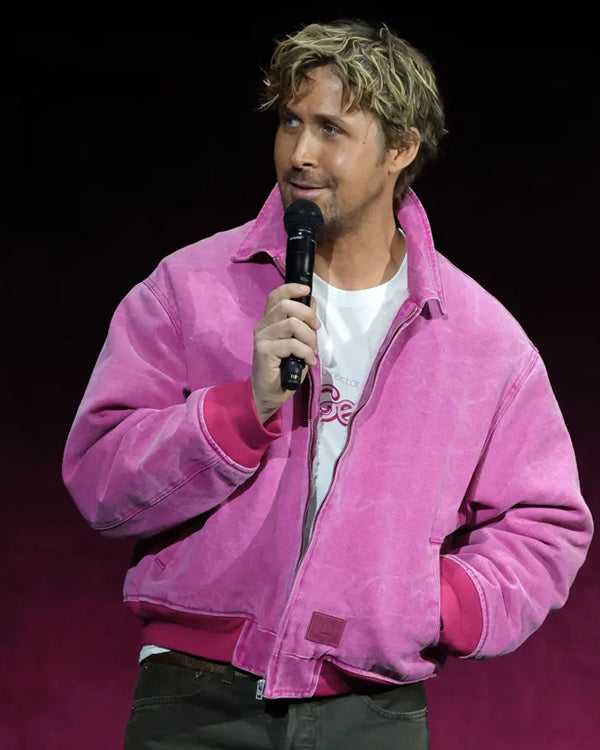 Barbiecore Fashion Ryan Gosling Pink Bomber Jacket