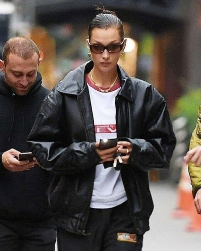 USA Bella Hadid Leather Jacket