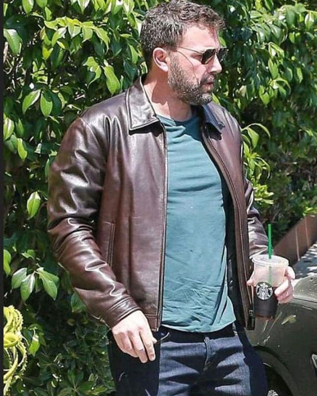 Ben Affleck Brown Leather Jacket