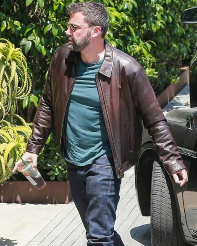 Ben Affleck Brown Leather Jacket