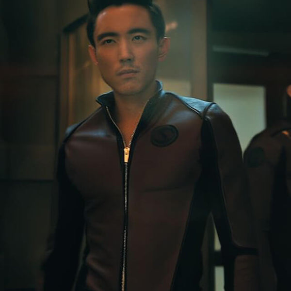 Sparrow Academy Ben Hargreeves Red Leather Jacket S03