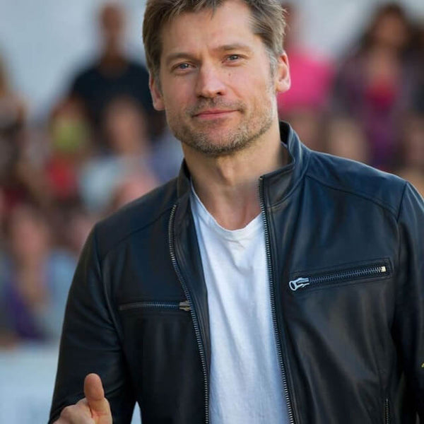 Nikolaj Coster-Waldau Black Leather Jacket