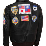 Mens Aviator Jacket Genuine Leather Bomber Jacket