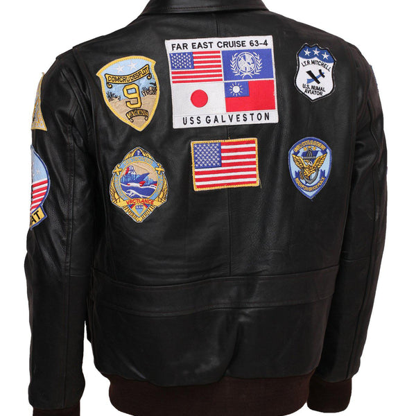 Mens Aviator Jacket Genuine Leather Bomber Jacket