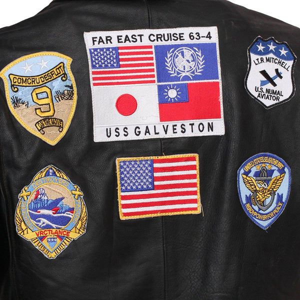 Mens Aviator Jacket Genuine Leather Bomber Jacket