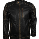 Men's Killing Joke Genuine Leather Jacket with Hood