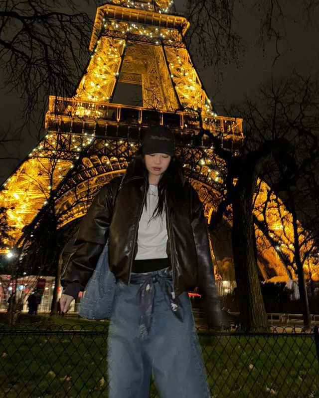 Blackpink Jennie Brown Bomber Leather Jacket