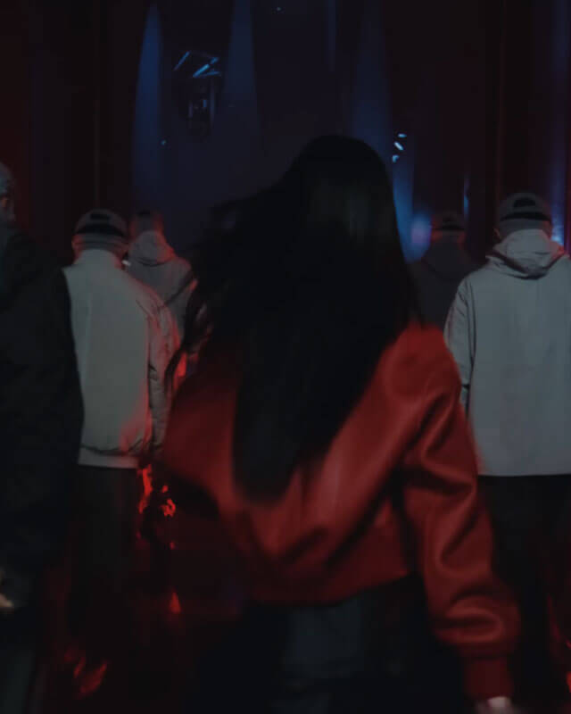 Blackpink Jennie Live Performance Red Leather Jacket