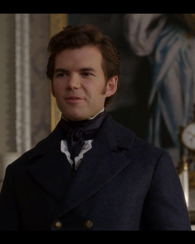 Colin Bridgerton Blue Wool Coat S03