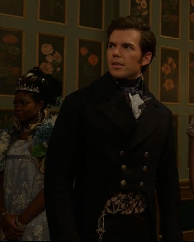 Colin Bridgerton Blue Wool Coat S03