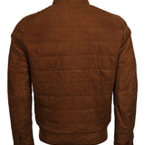 Men’s Brown Suede Bomber Jacket