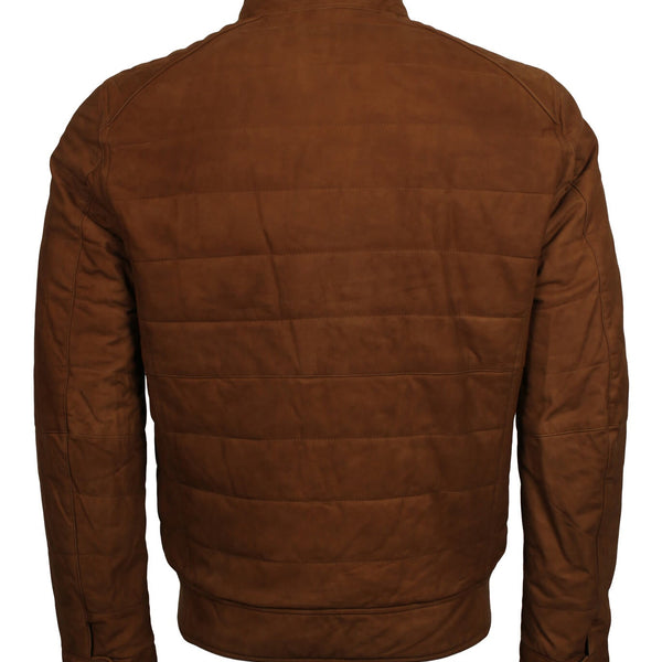 Men’s Brown Suede Bomber Jacket