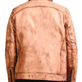 Camel Tan Biker Leather Jacket