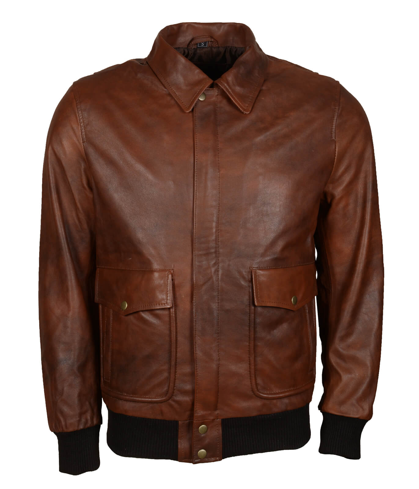 Men's Brown Flight Bomber Leather Jacket