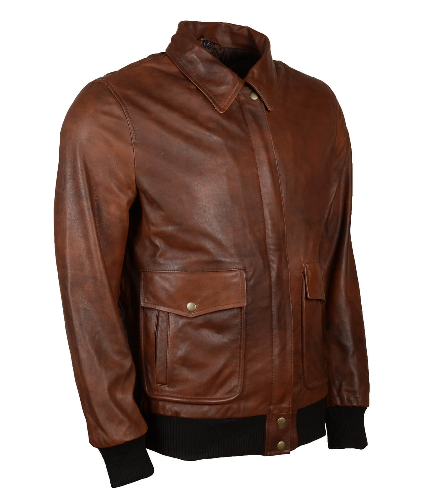 Men's Brown Flight Bomber Leather Jacket