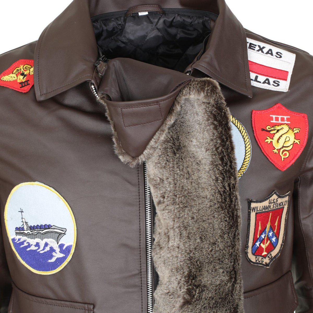 Mens Aviator Jacket Genuine Leather Bomber Jacket
