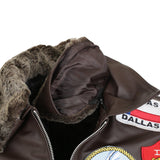 Mens Aviator Jacket Genuine Leather Bomber Jacket