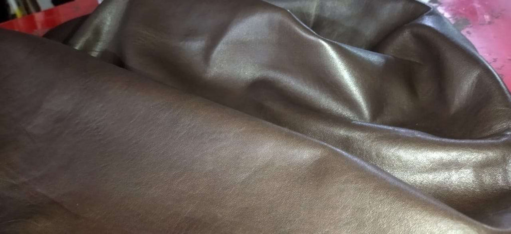 Brown Nappa Sheepskin Leather Hide AA Grade, showing natural surface grain texture