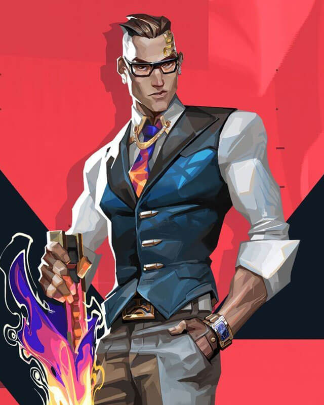 Valorant Chamber Blue Leather Vest