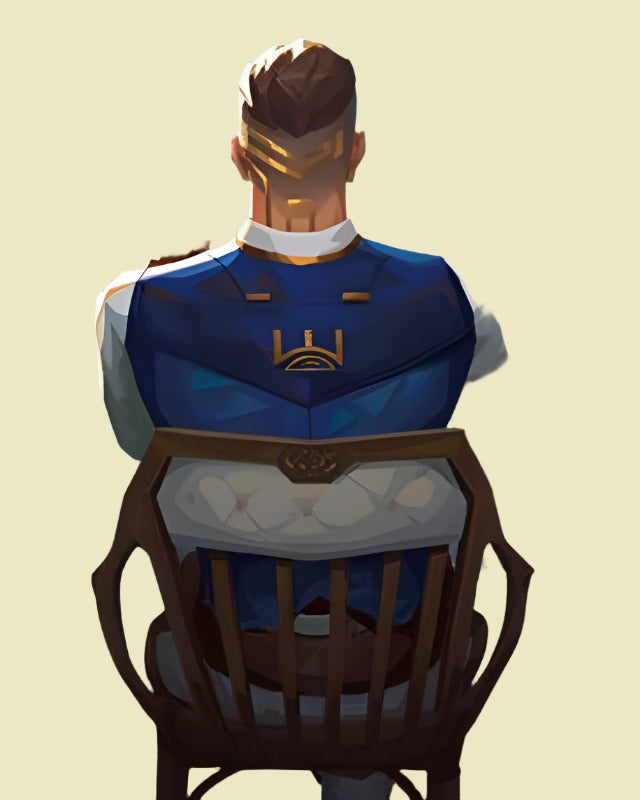 Valorant Chamber Blue Leather Vest