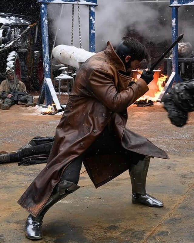 Gambit Brown Leather Coat