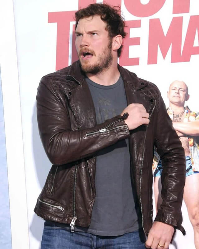 Chris Pratt Brown Leather Jacket